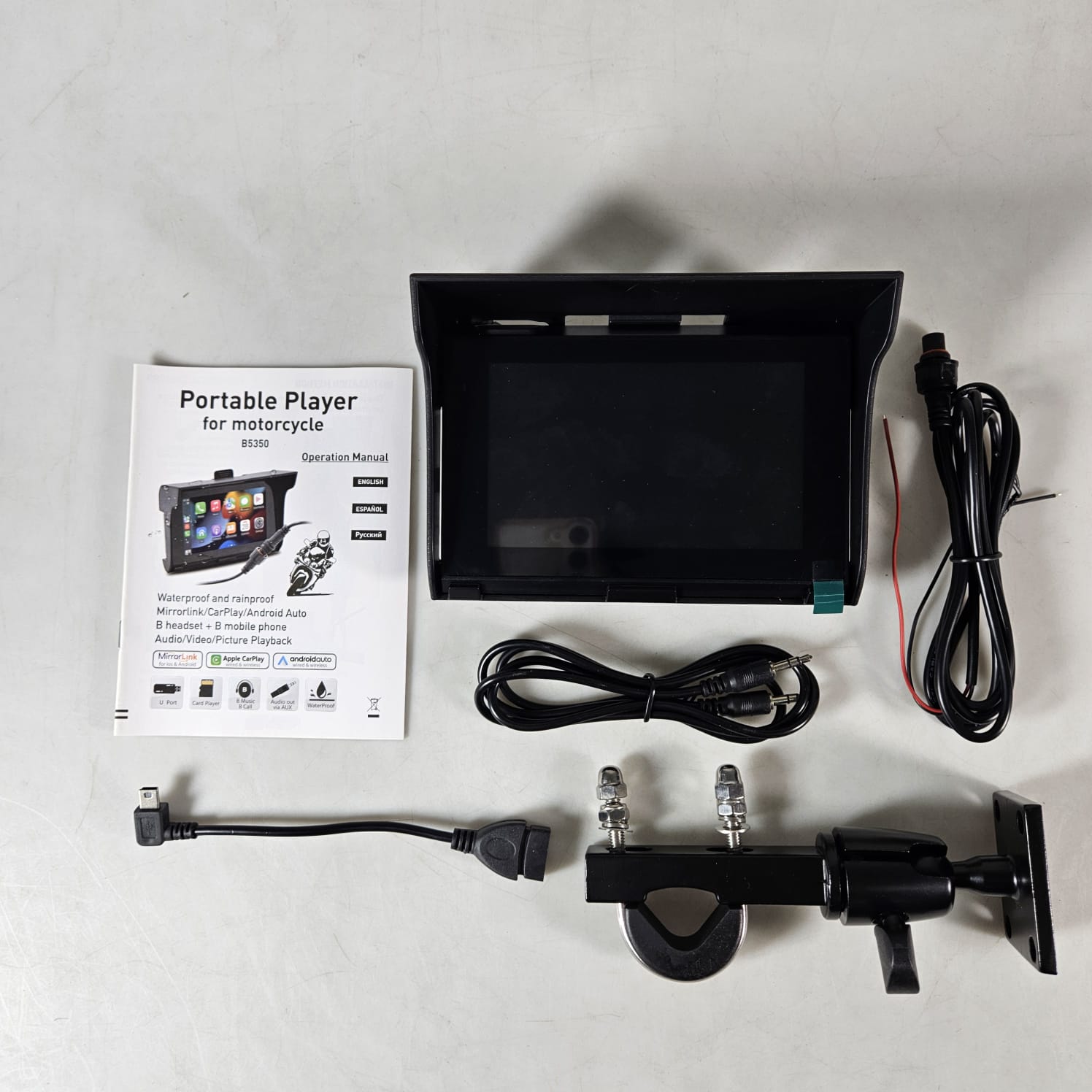 VENBES Head Unit Motor CarPlay Motorcycle Touch Screen IPS 5 Inch IPX7 - B5350 Gambar produk VENBES Head Unit Motor CarPlay Motorcycle Touch Screen IPS 5 Inch IPX7 - B5350