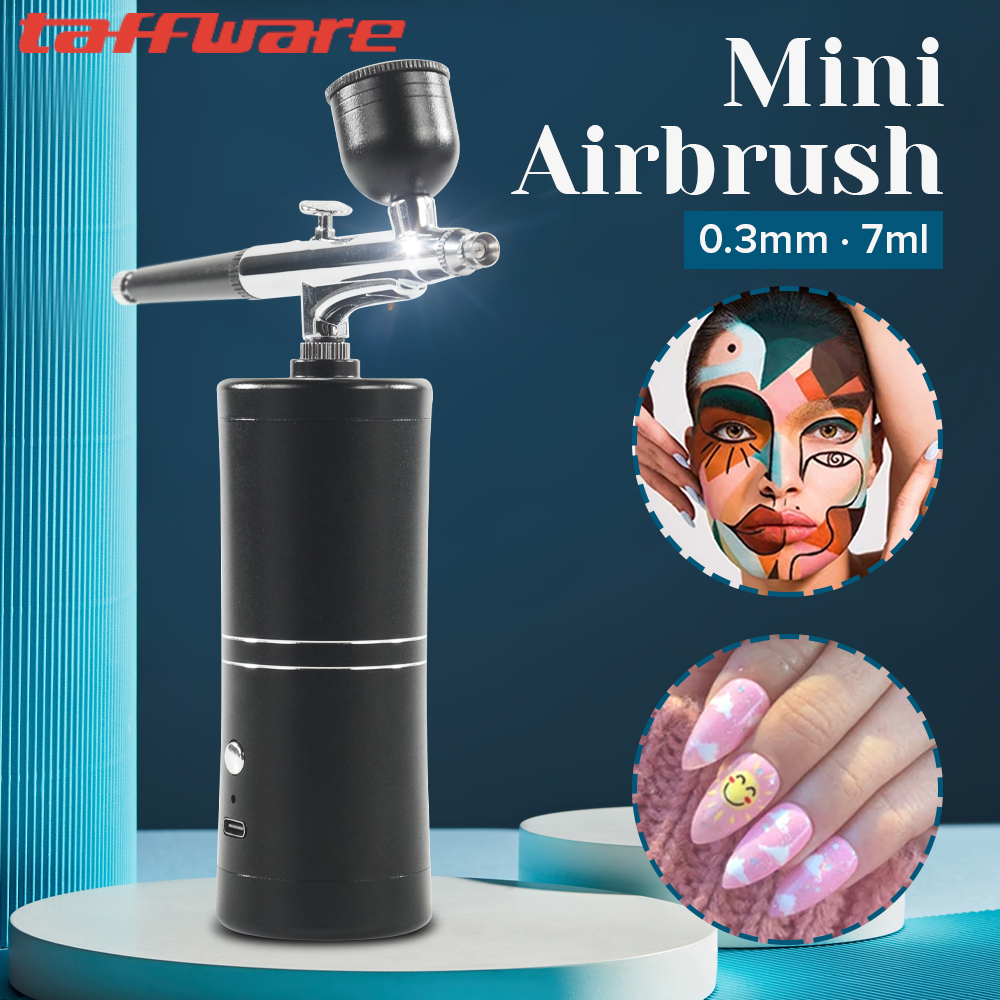 Taffware Air Compressor Airbrush Painting Art Spray Gun 0.3mm 7ml - ARP150 Gambar produk Taffware Air Compressor Airbrush Painting Art Spray Gun 0.3mm 7ml - ARP150