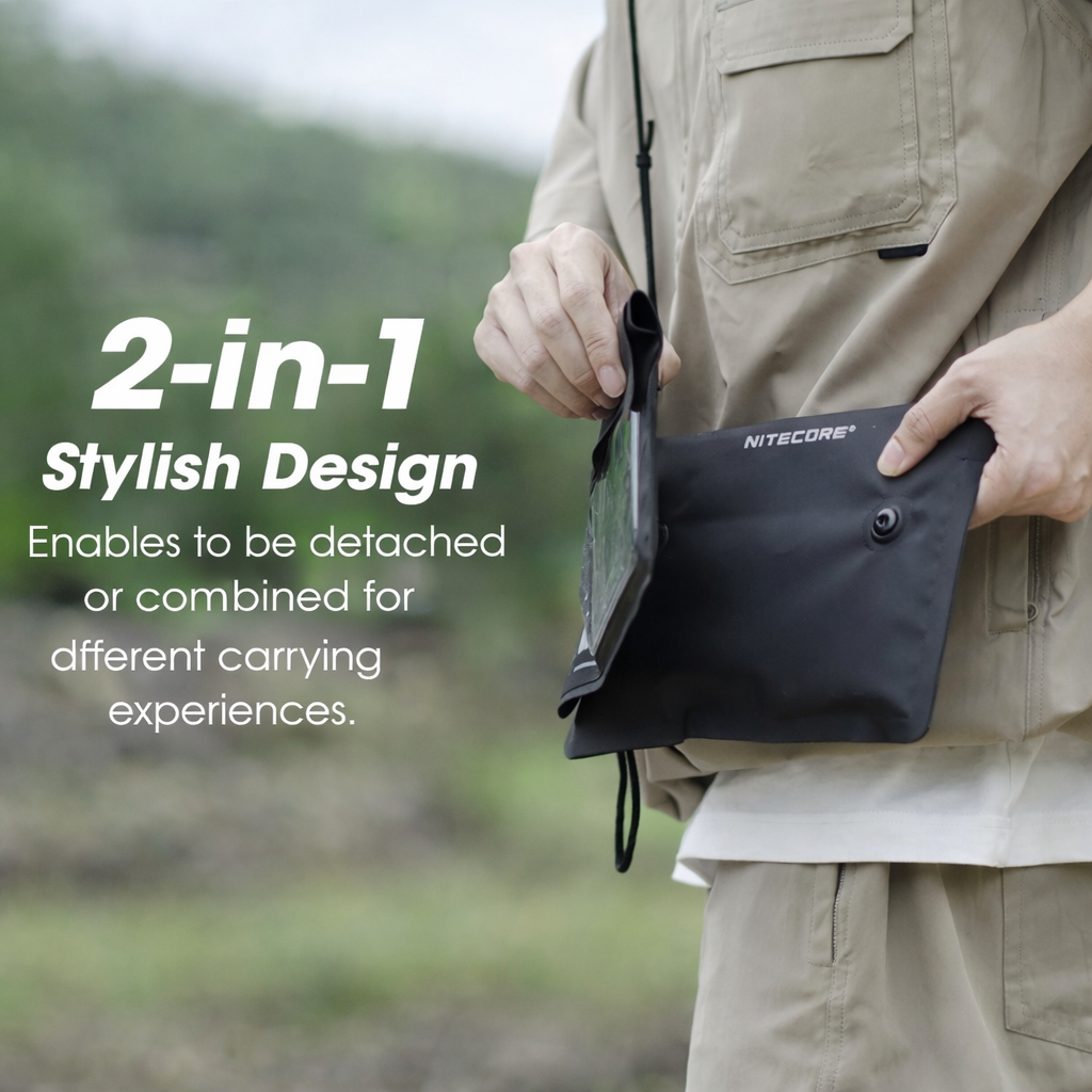 Gambar produk NITECORE Tas Sling Bag Multifungsi Outdoor 2in1 Modular IPX8 PVC 500D - SLB01