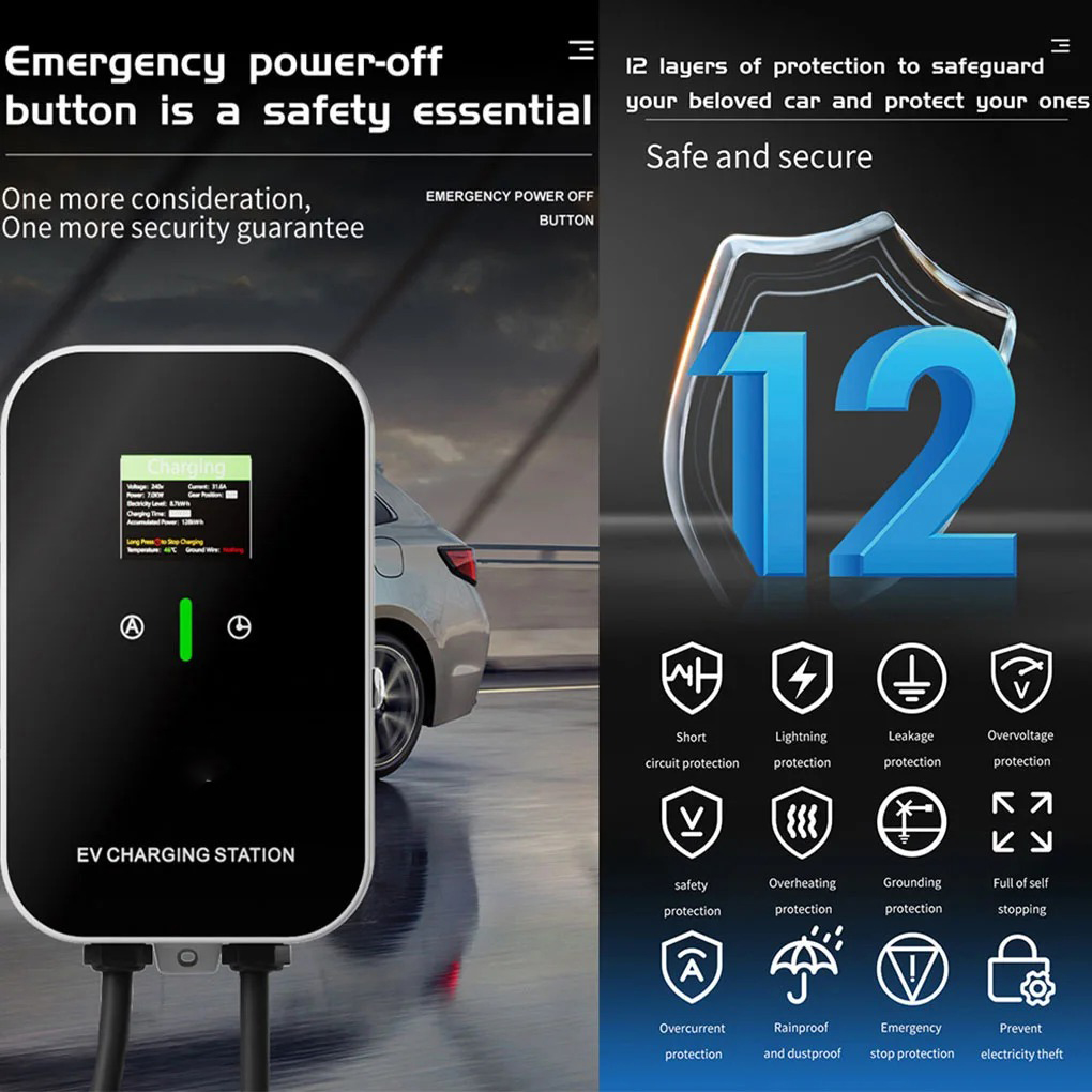 Gambar produk DUTRIEUX Charger Mobil Listrik EV Bluetooth WiFi APP Type 2 Female 16A 11kW 3 Phase - NDCDZ-16A/32A