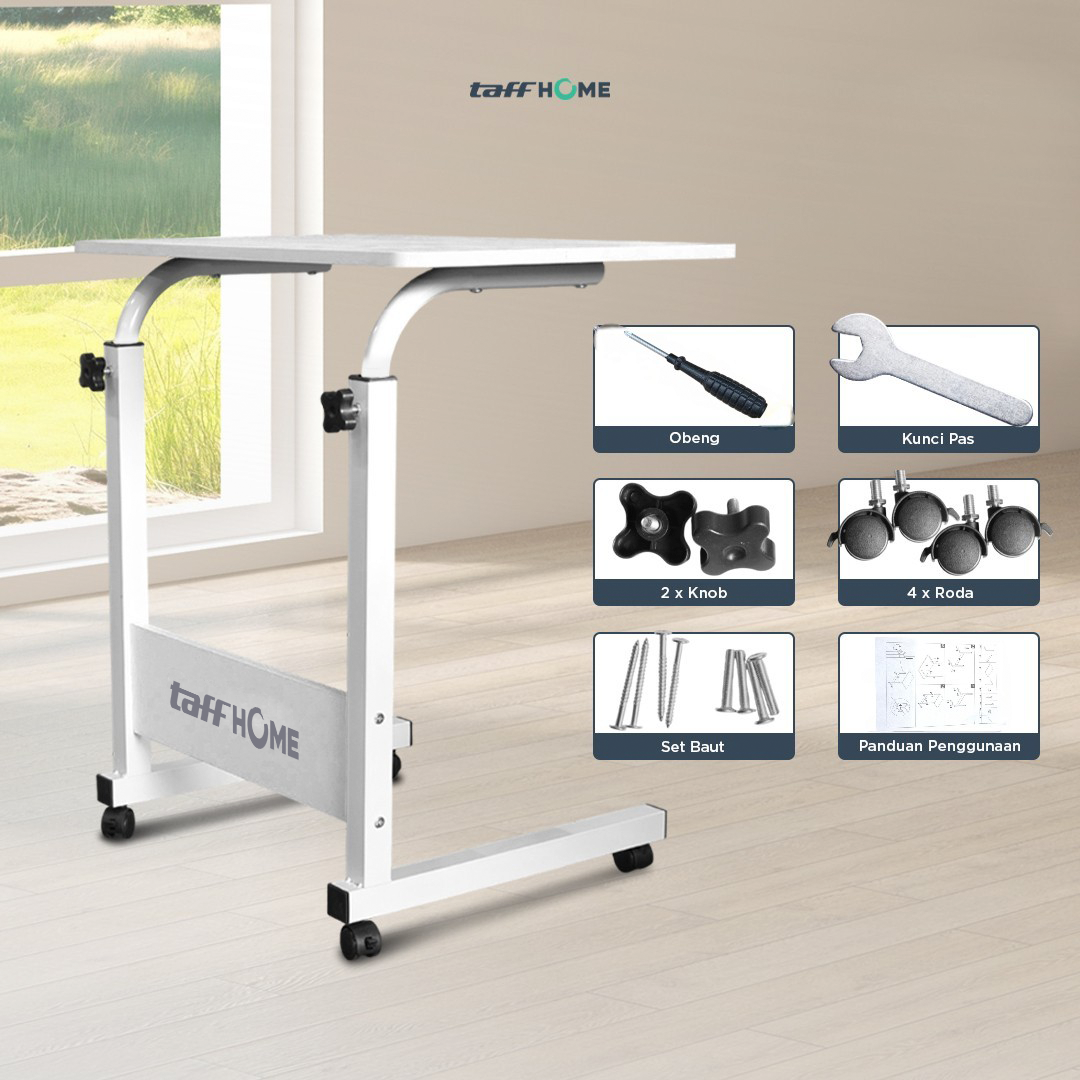 TaffHOME Meja Laptop Adjustable Portable Working Desk 60x40cm - ND02 Gambar produk TaffHOME Meja Laptop Adjustable Portable Working Desk 60x40cm - ND02