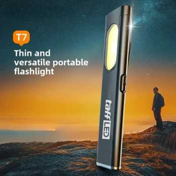 TaffLED Senter LED COB Magnetic Rechargeable IPX4 450mAh 600 Lumens - T7