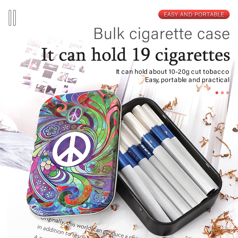 Ophone Kotak Bungkus Rokok Elegan Metal Case Model Peace - JD-SH190 Gambar produk Ophone Kotak Bungkus Rokok Elegan Metal Case Model Peace - JD-SH190