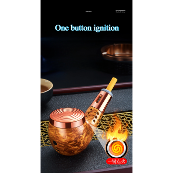 Gambar produk HASBY Pipa Asbak Rokok Portable Filter Anti Debu 3in1 Korek Elektrik - 808