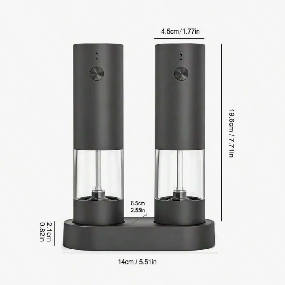 One Two Cups Alat Penggiling Biji Lada Elektrik Grinder 300mAh 2 PCS - EG-A-BS Gambar produk One Two Cups Alat Penggiling Biji Lada Elektrik Grinder 300mAh 2 PCS - EG-A-BS