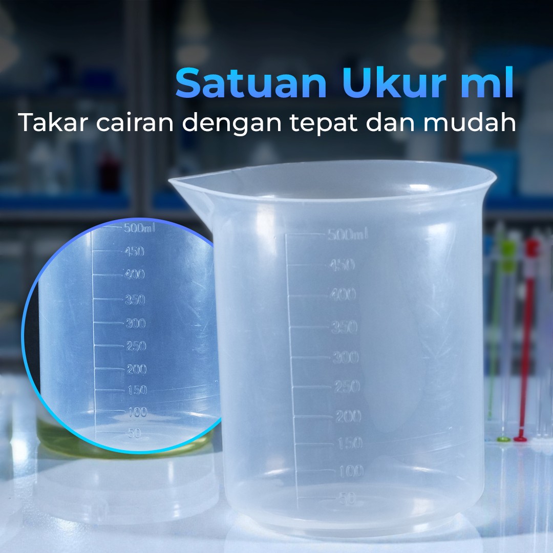 VYROX LITE Gelas Ukur Plastik Dapur Laboratorium Measuring Cup 500ml - B4 Gambar produk VYROX LITE Gelas Ukur Plastik Dapur Laboratorium Measuring Cup 500ml - B4