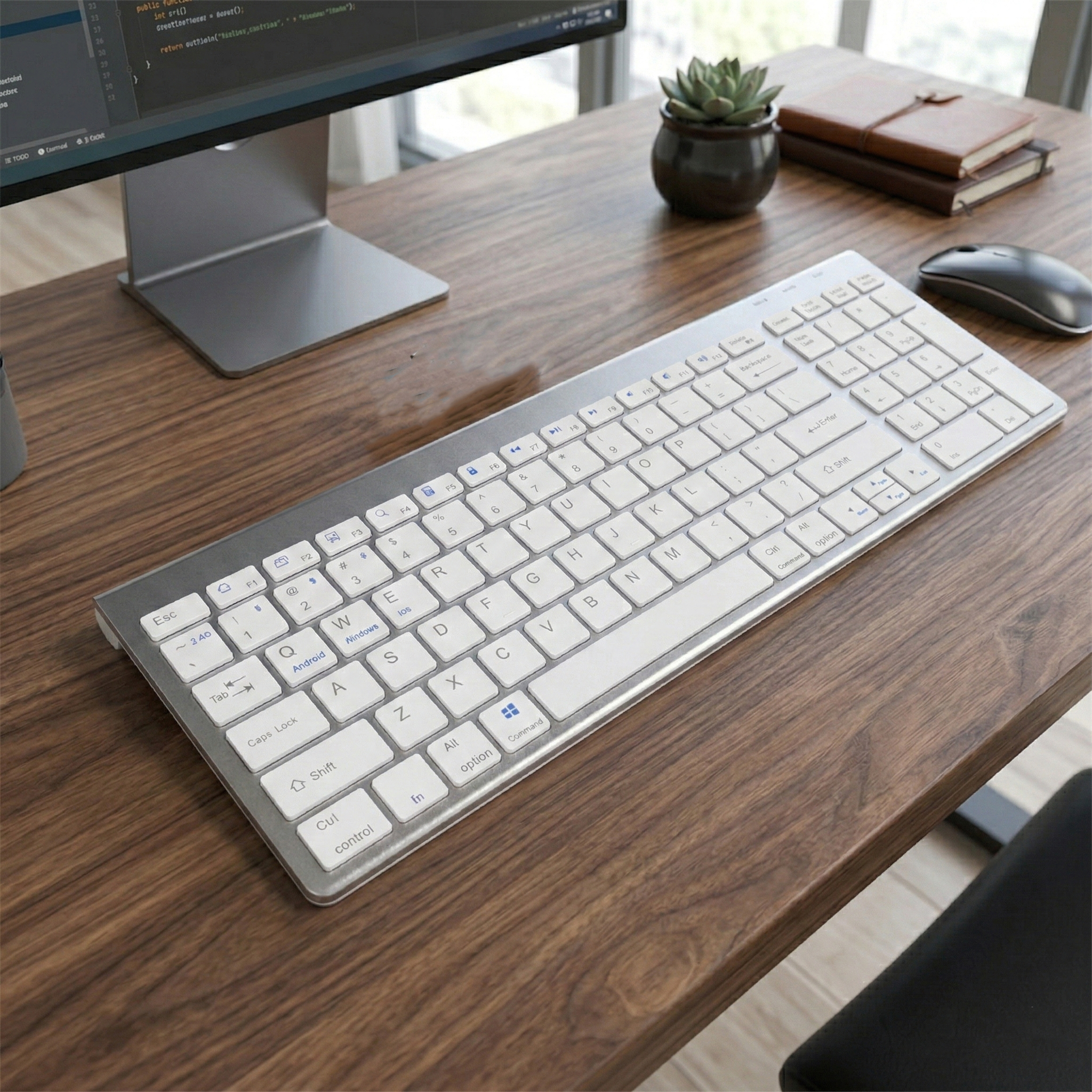 JOMAA Keyboard Dual Wireless Bluetooth Silent Click 2.4GHz Type C - MLD-580 Gambar produk JOMAA Keyboard Dual Wireless Bluetooth Silent Click 2.4GHz Type C - MLD-580