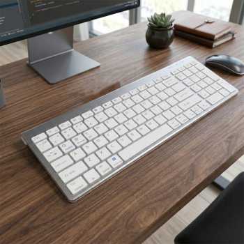 Gambar produk JOMAA Keyboard Dual Wireless Bluetooth Silent Click 2.4GHz Type C - MLD-580
