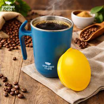 One Two Cups Cangkir Kopi Stainless Steel Double Wall Mug 497ml - FG10