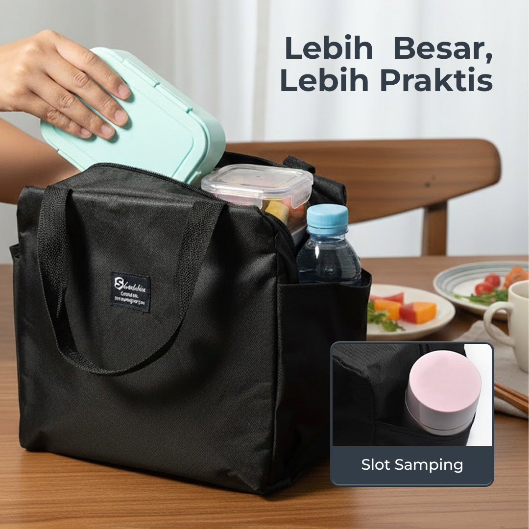 Sharldin Tas Bekal Tahan Panas Dingin Aluminium Foil Insulated Bag - H25 Gambar produk Sharldin Tas Bekal Tahan Panas Dingin Aluminium Foil Insulated Bag - H25
