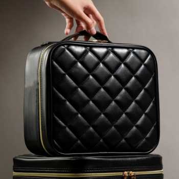 SNU Tas Organizer Make Up Kosmetik with Mirror and Light 26x23x12cm - F350