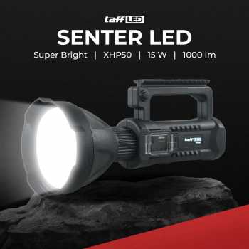 TaffLED Senter LED Super Bright XHP50 15W 1000 Lumens with Tripod - W590