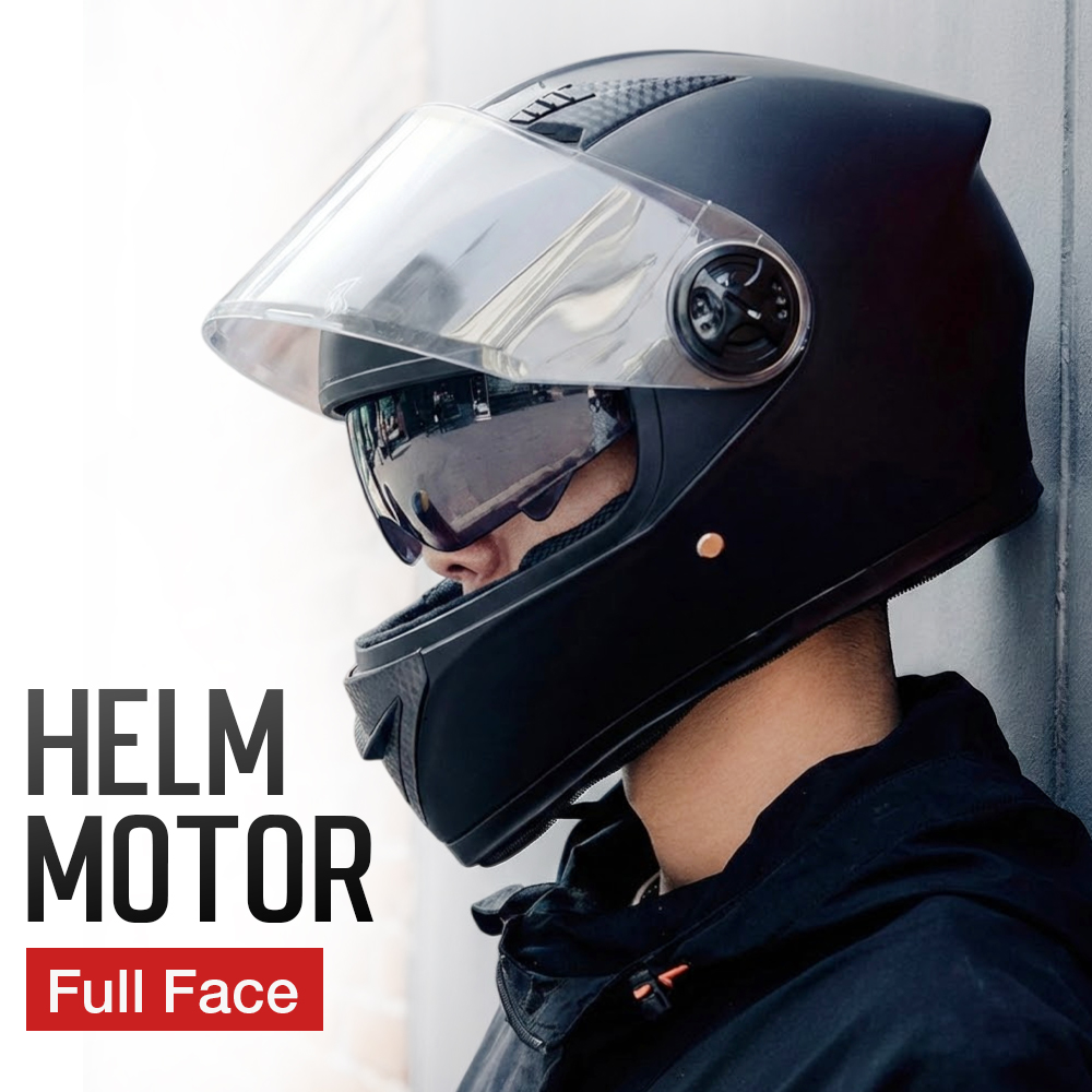 AXK Helm Full Face Motor Sport Olahraga Double Lens Anti Fog Motocycle - A557 Gambar produk AXK Helm Full Face Motor Sport Olahraga Double Lens Anti Fog Motocycle - A557