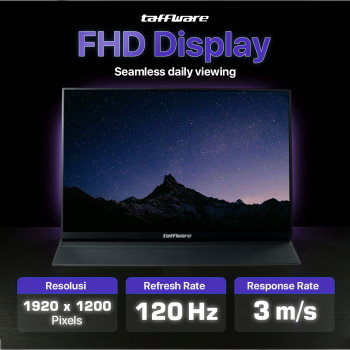 Gambar produk Taffware Portable Monitor 18 Inch IPS FHD 120Hz Type C Mini HDMI - PP120HZ