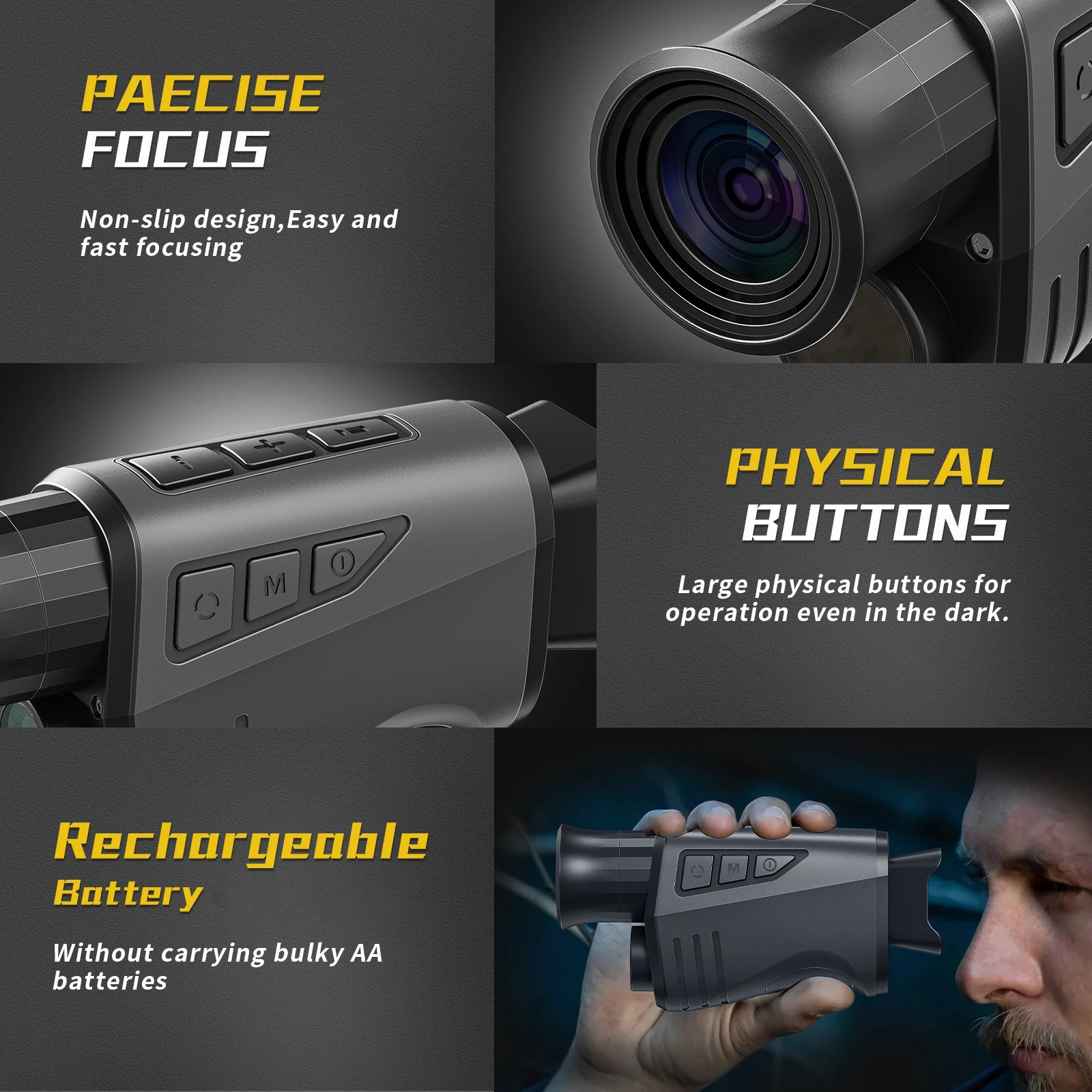 MITHRAS Teropong Monocular Digital Night Vision 16x Zoom 1080P 1500mAh - DNV2000 Gambar produk MITHRAS Teropong Monocular Digital Night Vision 16x Zoom 1080P 1500mAh - DNV2000