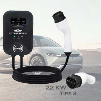 Gambar produk OTOHEROES Charger Mobil Listrik EV Swipe Card Type2 Female AC Charging 32A 22kW 3 Phase - PG01