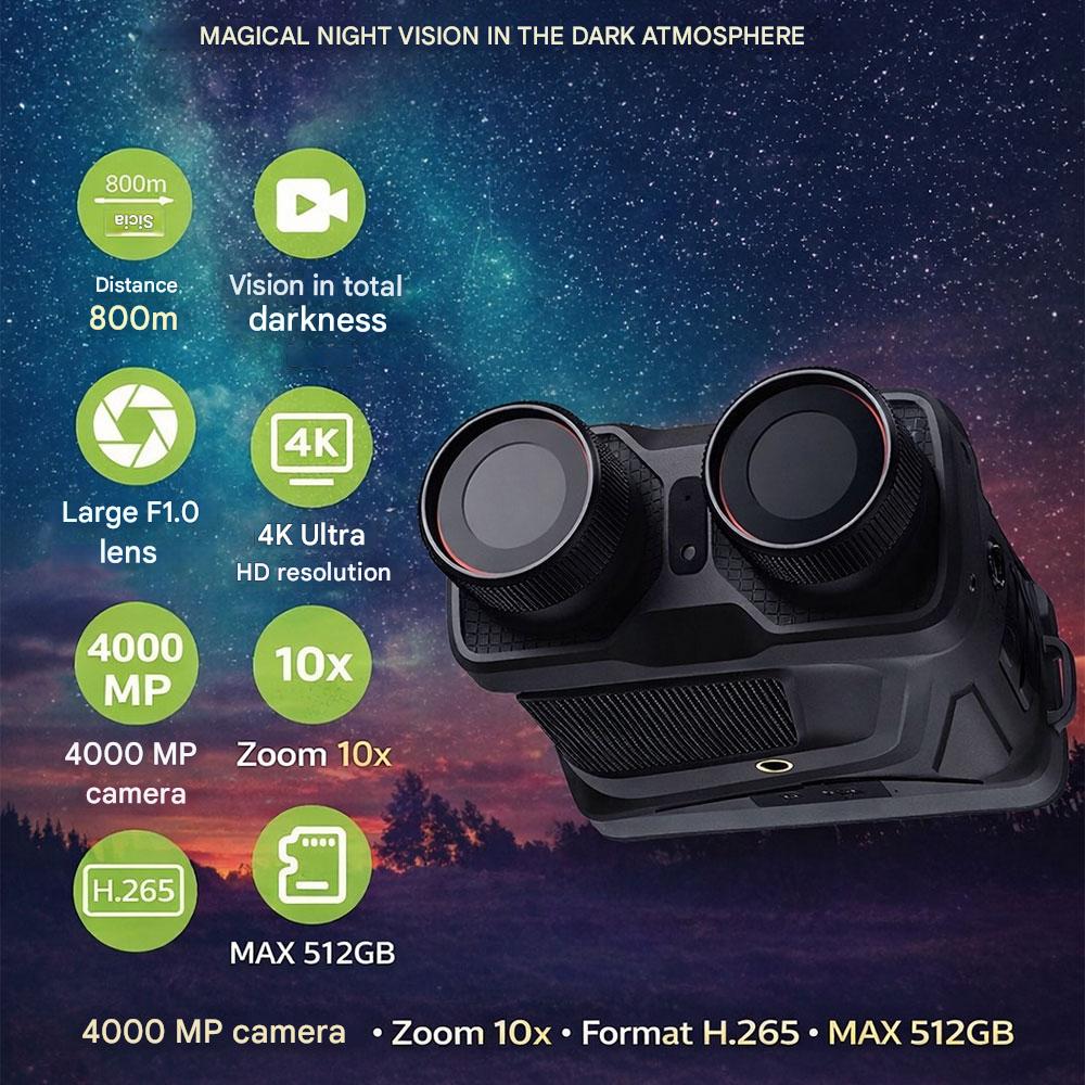 Gambar produk Xiyear Teropong Binocular IR Night Vision Video Recorder 10x Zoom 4K - NOO2