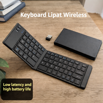 MINGVIL Keyboard Foldable Wireless Dual Mode Bluetooth 65 Keys 150mAh - 919