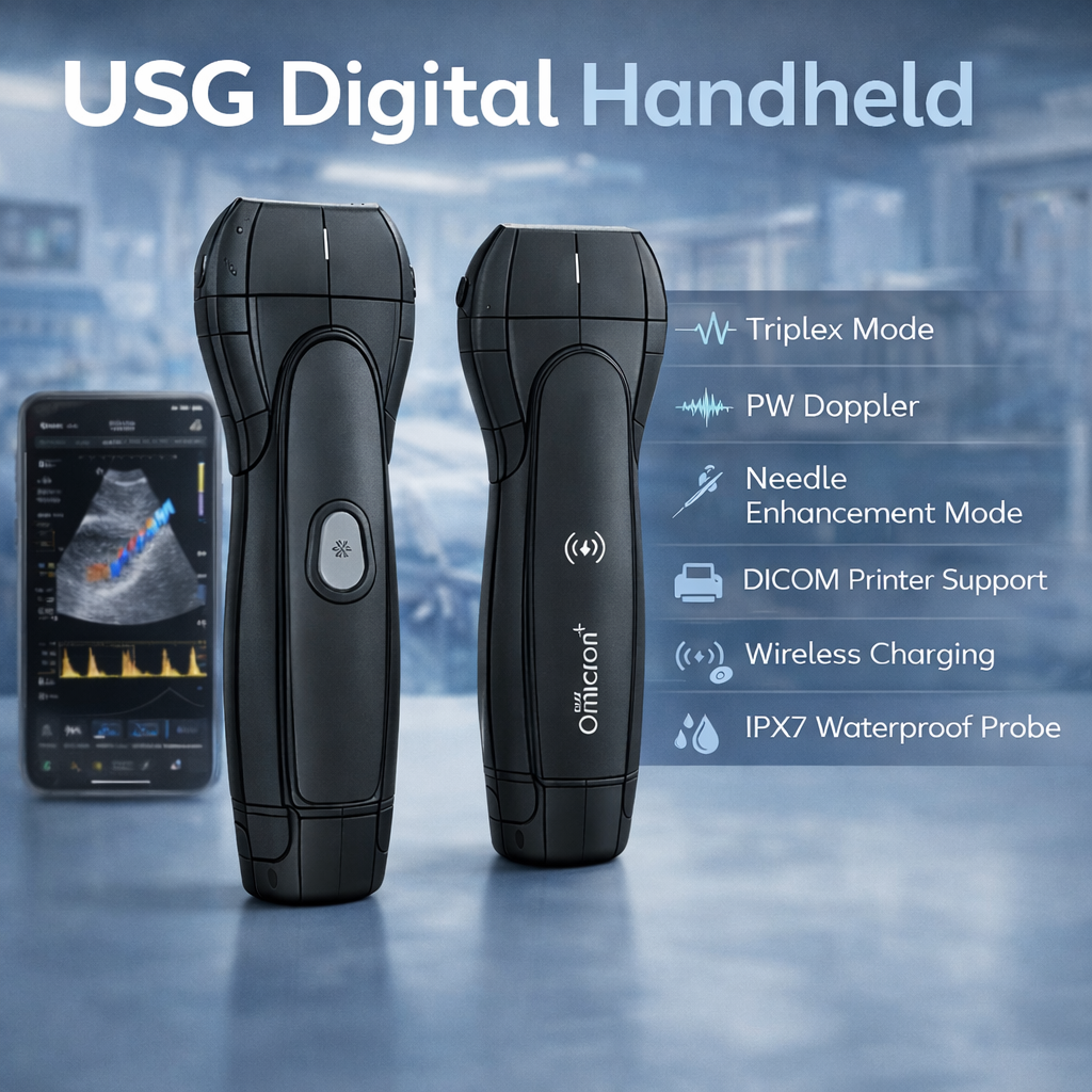 TaffOmicron USG Probe 2D Handheld Ultrasound Bluetooth Triplex Mode - PEU1A Gambar produk TaffOmicron USG Probe 2D Handheld Ultrasound Bluetooth Triplex Mode - PEU1A