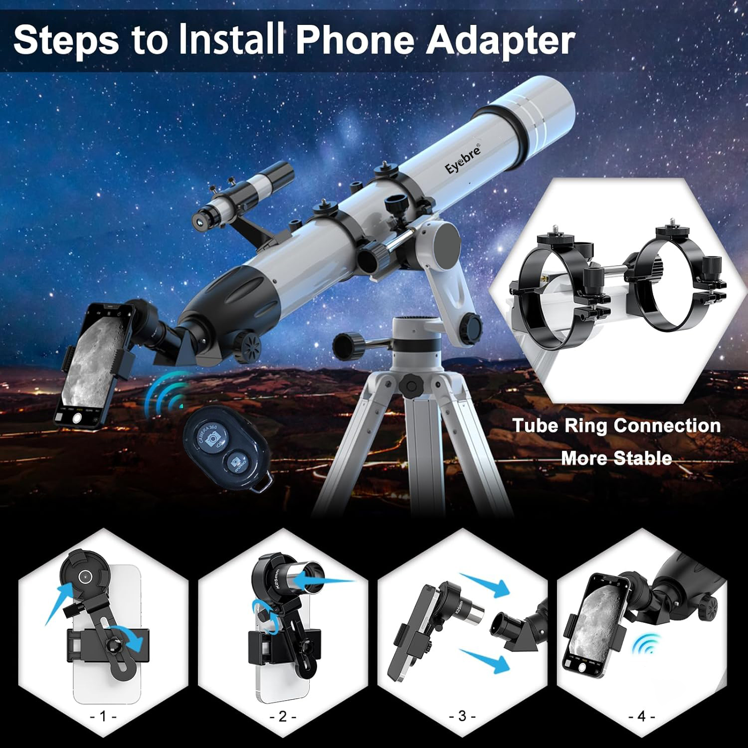 Eyebre Teleskop Teropong Bintang Astronomical Zenith Mirror 900/80mm - 90080AZ16-W Gambar produk Eyebre Teleskop Teropong Bintang Astronomical Zenith Mirror 900/80mm - 90080AZ16-W