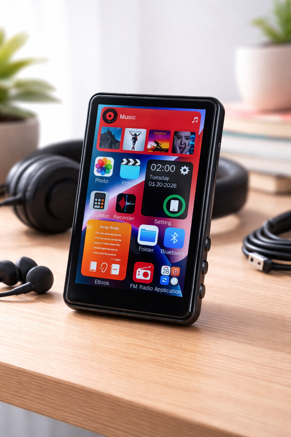 OCCKIC MP3 Digital Audio Player Bluetooth MP4 IPS 4 Inch 16GB 1000mAh - X20 Gambar produk OCCKIC MP3 Digital Audio Player Bluetooth MP4 IPS 4 Inch 16GB 1000mAh - X20