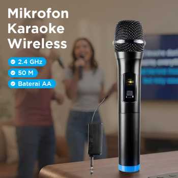 FMA Mikrofon Karaoke Wireless Cardioid Microphone 2.4GHz 800mAh - RI-28
