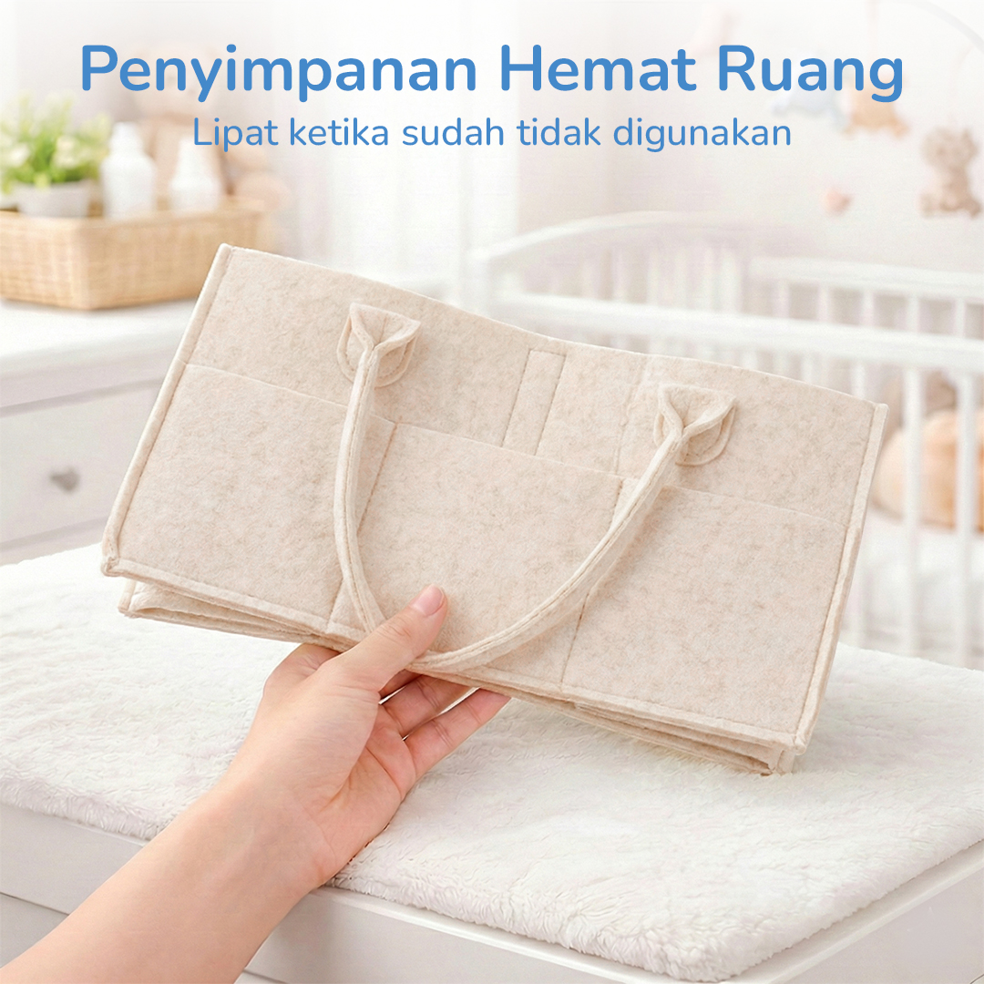 Mrosaa Tas Organizer Perlengkapan Bayi Portable Baby Diaper Caddy Bag - SS320 Gambar produk Mrosaa Tas Organizer Perlengkapan Bayi Portable Baby Diaper Caddy Bag - SS320