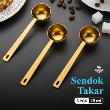 One Two Cups Sendok Takar Kopi Measuring Spoon Stainless Steel 3 PCS - PR3