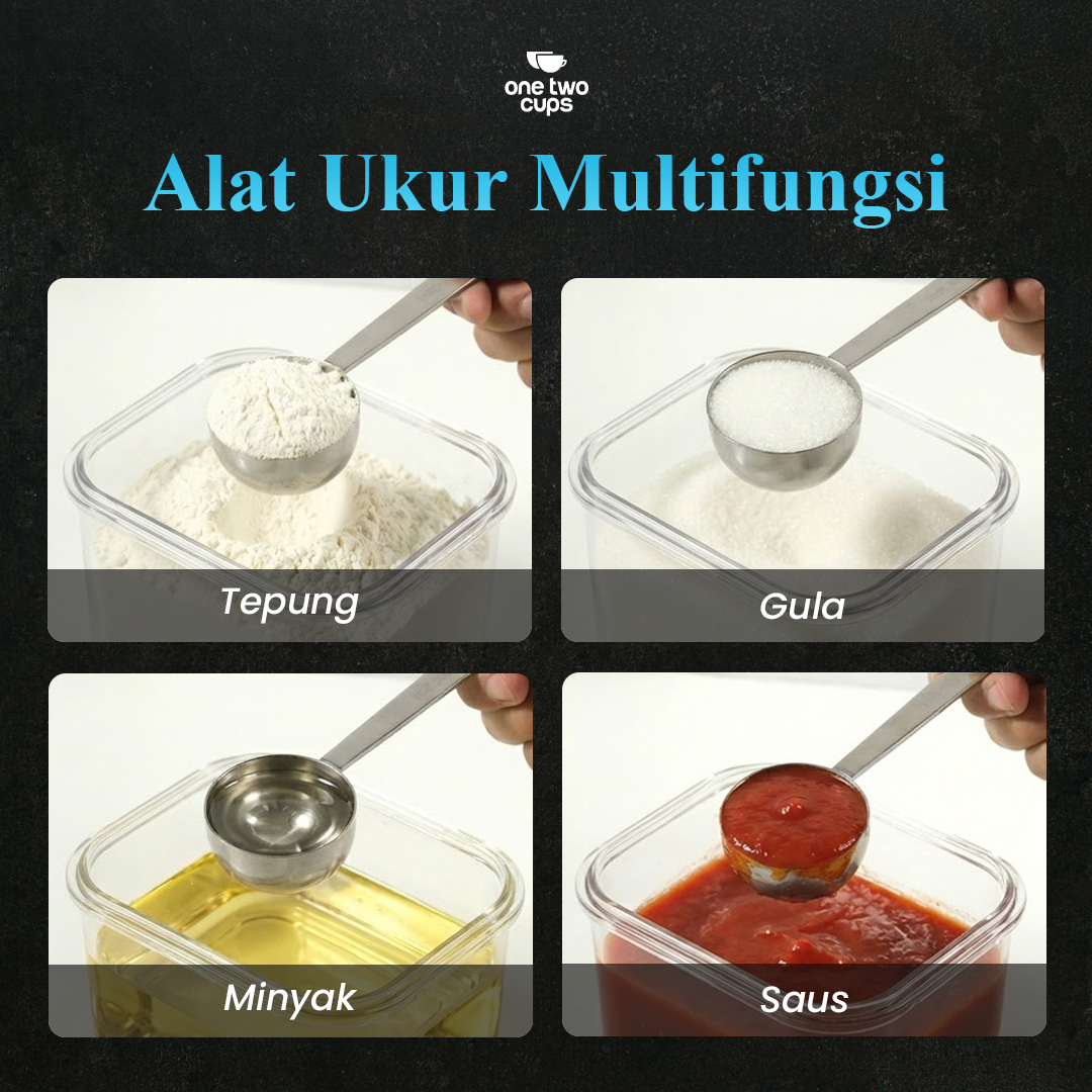 One Two Cups Sendok Takar Kopi Measuring Spoon Stainless Steel 3 PCS 15ml - PR3 Gambar produk One Two Cups Sendok Takar Kopi Measuring Spoon Stainless Steel 3 PCS 15ml - PR3