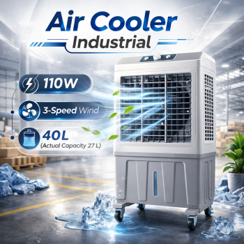 TaffHOME Air Cooler Industrial Evaporative 3 Speed 8.5m/s 110W 40L - YR-50