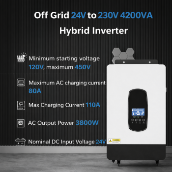 Gambar produk Y&H Solar Inverter Controller Off-Grid MPPT DC 12V to AC 230V 3.8KW - SP-4200