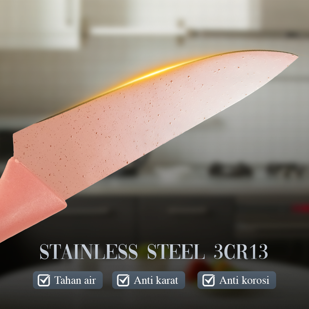 EVDRTVERH Set Pisau Dapur 6in1 Gunting Peeler Stainless Steel - ER-0278 Gambar produk EVDRTVERH Set Pisau Dapur 6in1 Gunting Peeler Stainless Steel - ER-0278