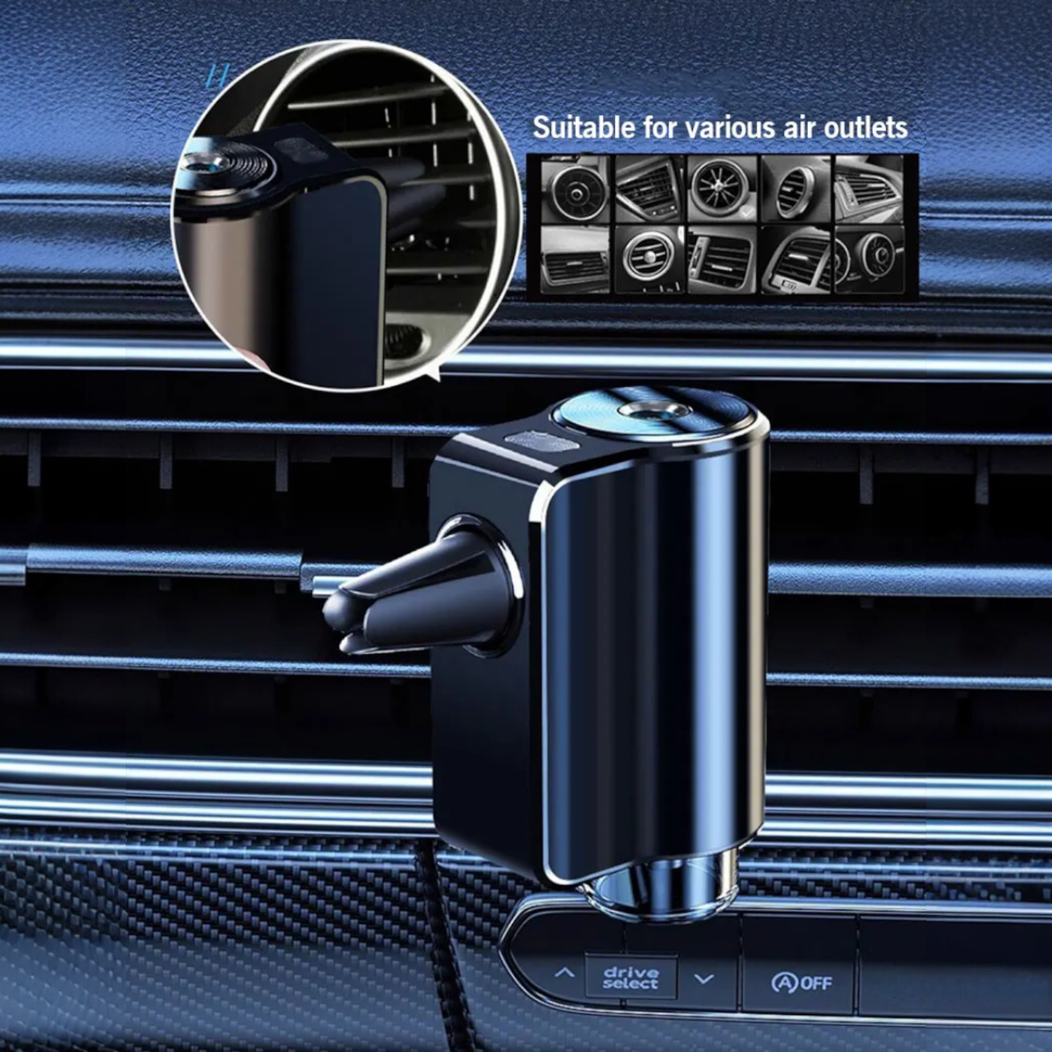 NEBULA Diffuser Mobil Otomatis Smart Sensor Aromatherapy 3 Level 10ml Chanel - M80 Gambar produk NEBULA Diffuser Mobil Otomatis Smart Sensor Aromatherapy 3 Level 10ml Chanel - M80