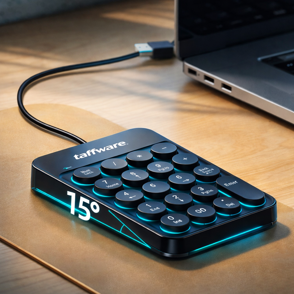 Taffware Keyboard Numeric Numpad Mini 2.4GHz Silent 19 Keys Wired - Q9 Gambar produk Taffware Keyboard Numeric Numpad Mini 2.4GHz Silent 19 Keys Wired - Q9