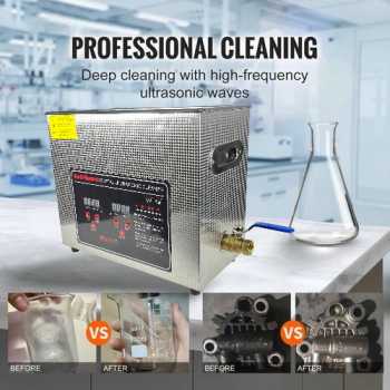 Gambar produk Taffware Mesin Pembersih Perhiasan Ultrasonic Cleaner Temperature 6L - KZ-D6