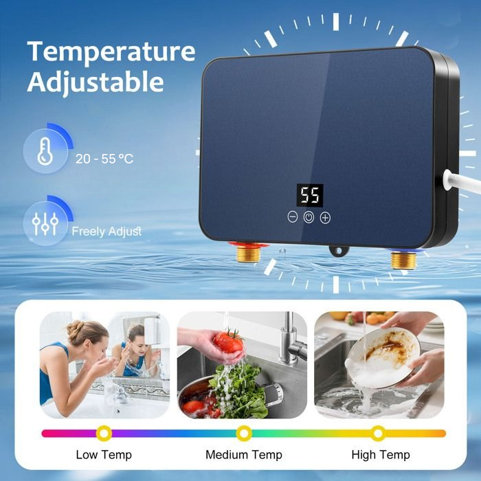 BIBAY Pemanas Air Listrik Instant Water Heater Display IPX4 220V 6000W - RY-LZT-4 Gambar produk BIBAY Pemanas Air Listrik Instant Water Heater Display IPX4 220V 6000W - RY-LZT-4