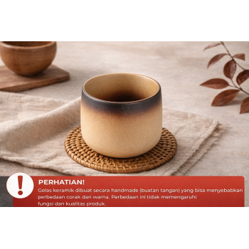Gambar produk One Two Cups Gelas Keramik Kopi Teh Vintage Japanese Ceramic Cup 200ml - FB014