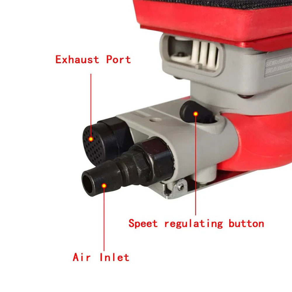 THETWOO Mesin Amplas Angin Air Orbital Sander Pneumatic Square - BG-75100D Gambar produk THETWOO Mesin Amplas Angin Air Orbital Sander Pneumatic Square - BG-75100D