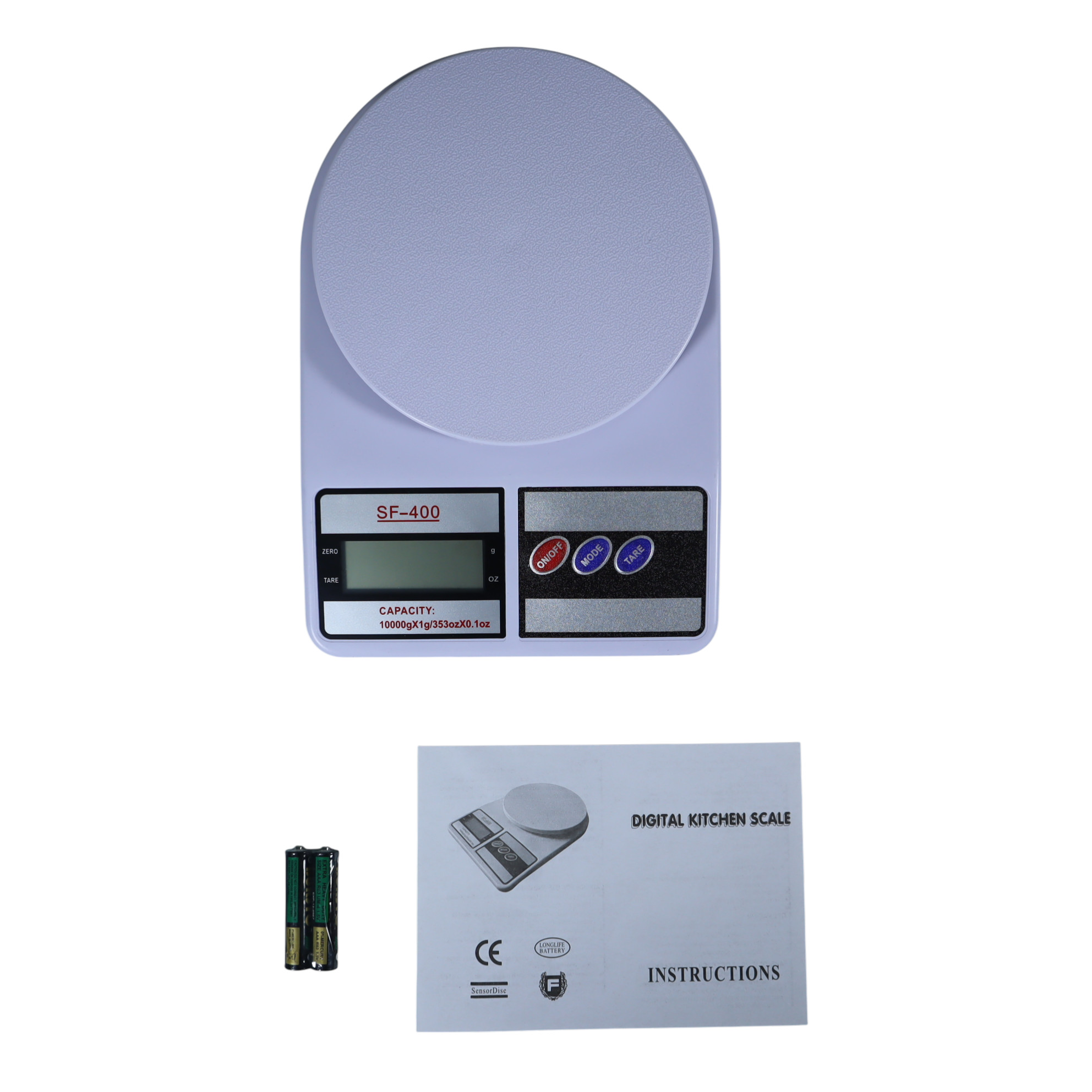 VKTECH Timbangan Dapur Mini Digital Scale 10kg 1g - SF-400 Gambar produk VKTECH Timbangan Dapur Mini Digital Scale 10kg 1g - SF-400
