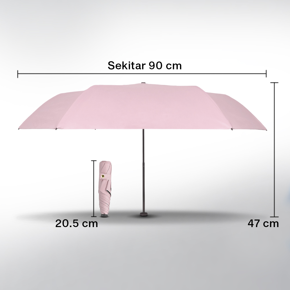FRRUIWEN Payung Lipat Buka Tutup Manual Full Blackout UV 6 Bone - F-6 Gambar produk FRRUIWEN Payung Lipat Buka Tutup Manual Full Blackout UV 6 Bone - F-6