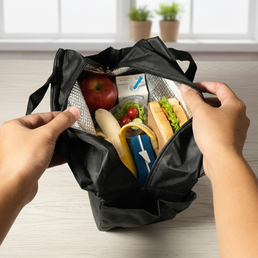 Sharldin Tas Bekal Tahan Panas Dingin Aluminium Foil Insulated Bag - H25 Gambar produk Sharldin Tas Bekal Tahan Panas Dingin Aluminium Foil Insulated Bag - H25