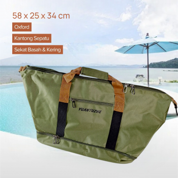 YUANTUZHE Tas Travel Gym Duffle Bag Waterproof Dry Shoe Compartment - HE-042