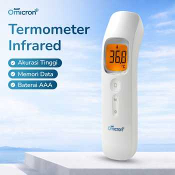 TaffOmicron Termometer Suhu Badan Digital Thermogun Infrared Memory - KF30