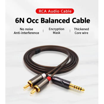 Gambar produk YAMI Kabel Audio 3.5mm to 2 RCA Dual Lotus High Quality Full Copper 2M - YM2M