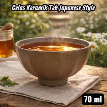 Rouge Gelas Keramik Teh Japanese Style Ceramic Cup Model Petal 70ml - INU49