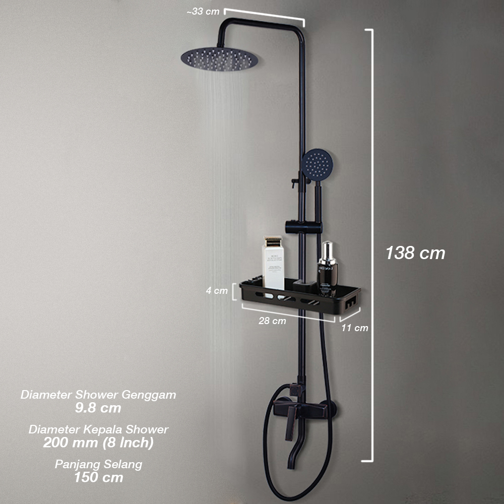 BATHE PROJECT Shower Mandi Bathroom Faucet Bathtub Mixer 3 Way 8 Inch - 50102O Gambar produk BATHE PROJECT Shower Mandi Bathroom Faucet Bathtub Mixer 3 Way 8 Inch - 50102O