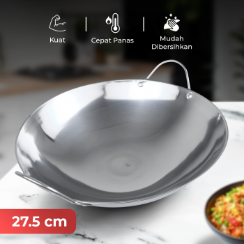 Davinas Wajan Penggorengan Frying Pan Stainless Steel - INU68