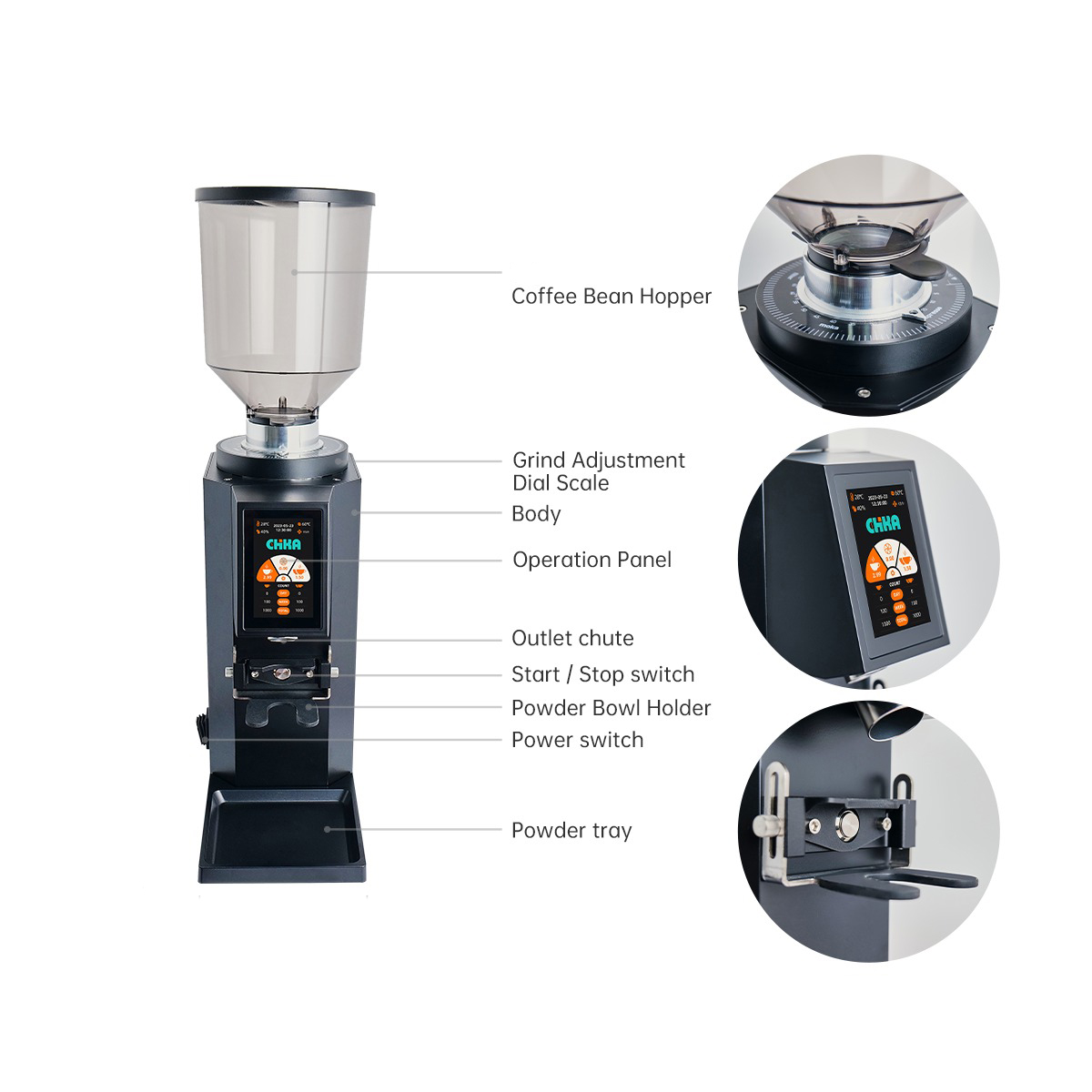 Trieste Penggiling Biji Kopi Coffee Grinder 83mm Titanium Burr 500W - RF83 Gambar produk Trieste Penggiling Biji Kopi Coffee Grinder 83mm Titanium Burr 500W - RF83
