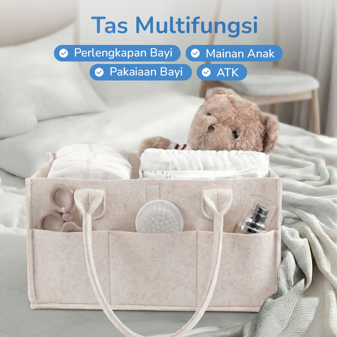 Mrosaa Tas Organizer Perlengkapan Bayi Portable Baby Diaper Caddy Bag - SS320 Gambar produk Mrosaa Tas Organizer Perlengkapan Bayi Portable Baby Diaper Caddy Bag - SS320