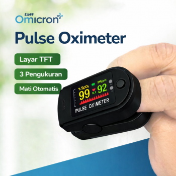 TaffOmicron Fingertip Pulse Oximeter Ukur Saturasi O2 Darah Gen 2 TFT - LK86